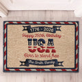 Usa 250Th Birthday Faux Yarn Pattern - Personalized Doormat