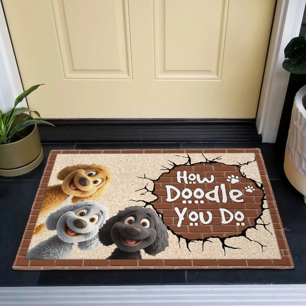 How Doodle You Do - Goldendoodle, Labradoodle - Personalized Doormat