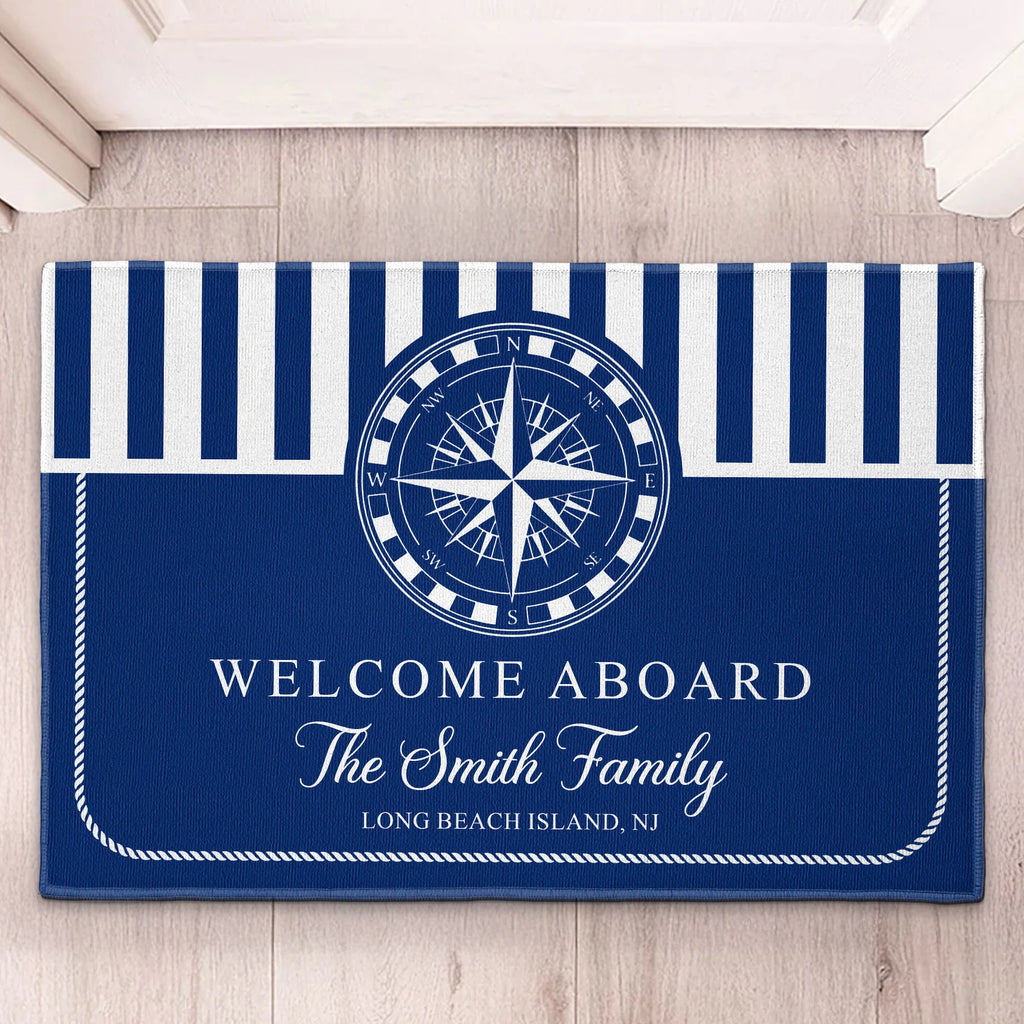 Welcome Aboard - Personalized Doormat